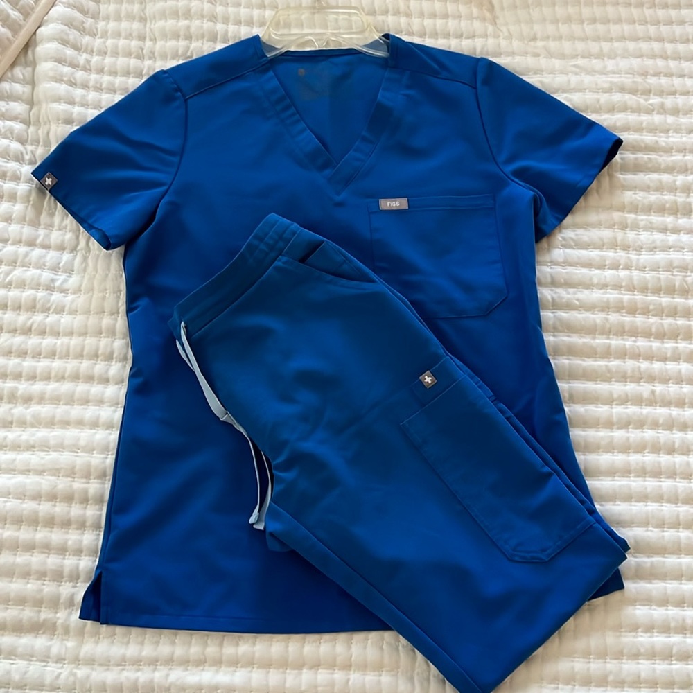 Figs scrub set XS Royal blue